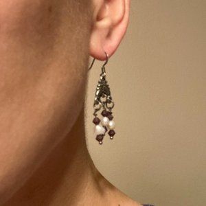 4/$10 All costume jewelry! Purple/Pearl/Silver Ear